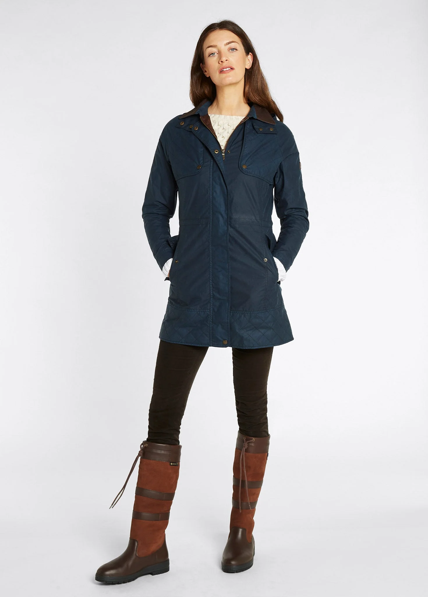 Radford Ladies Waxed Cotton Jacket - Storm Blue