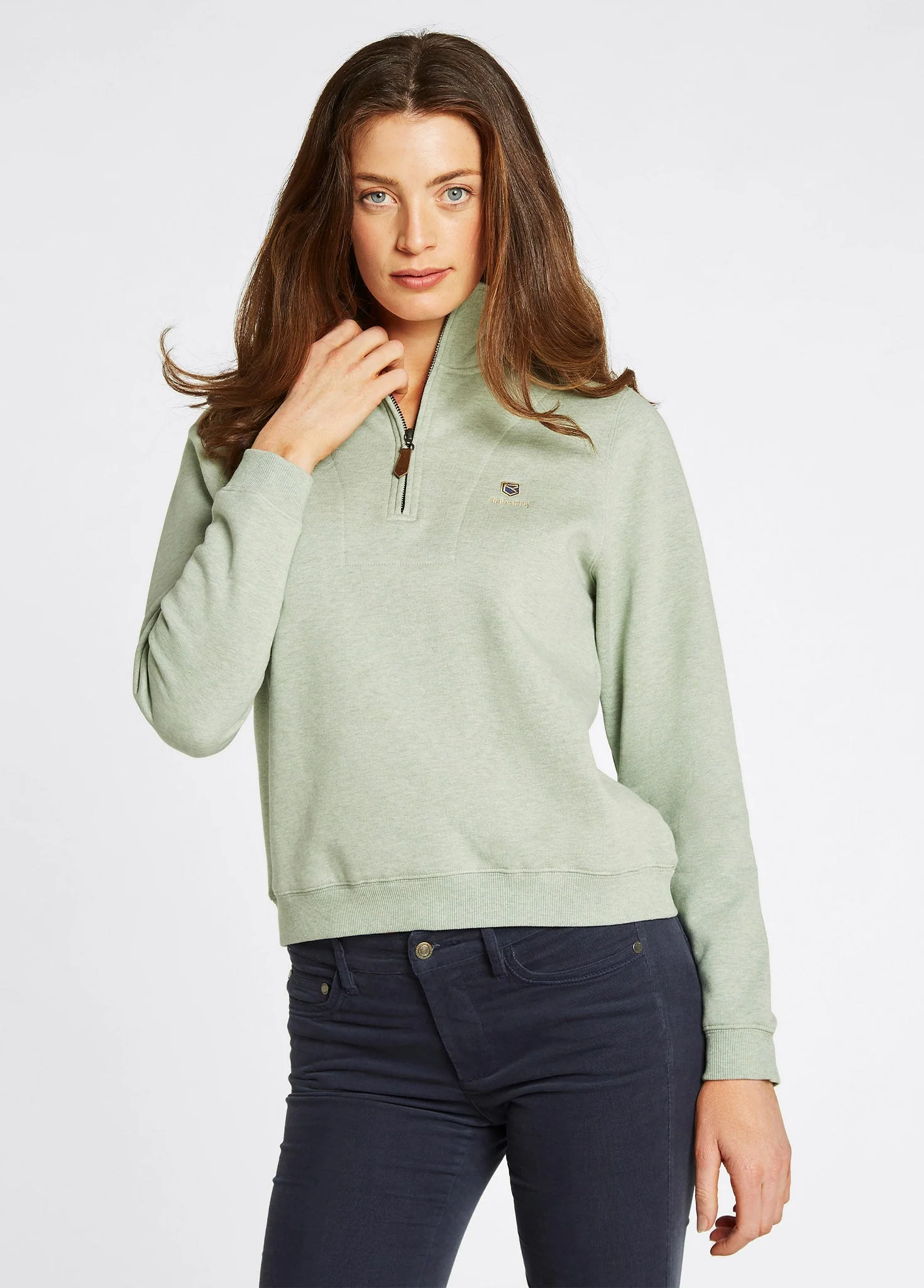 Castlemartyr Women's Quarter Zip Sweatshirt - Sage