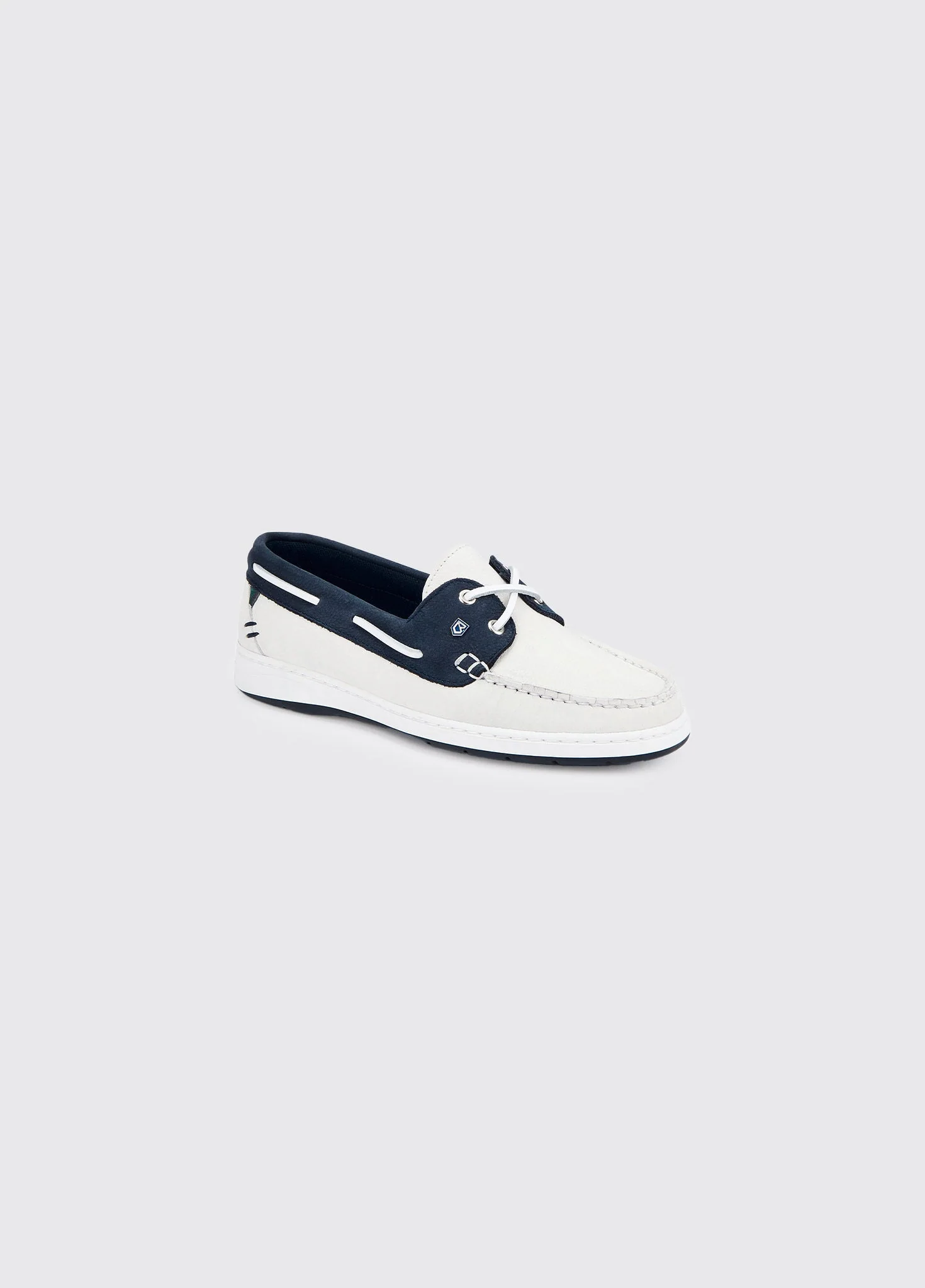 Marbella Deck Shoe - White/Navy