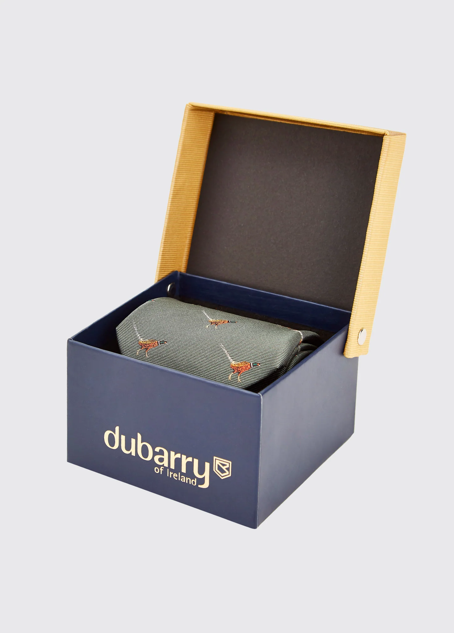 Madden Pheasant Silk Tie - Olive