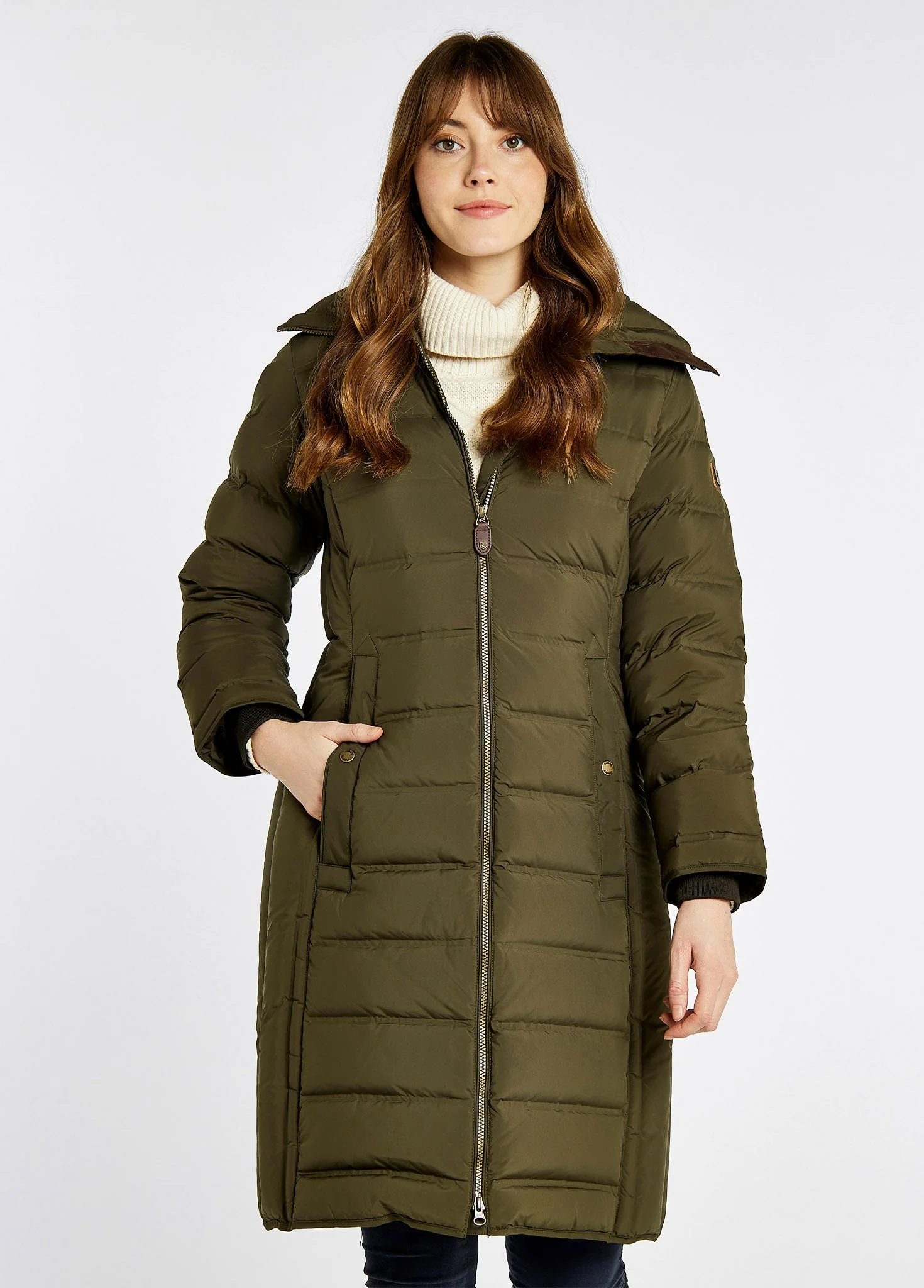 Meyers Ladies long length coat - Olive