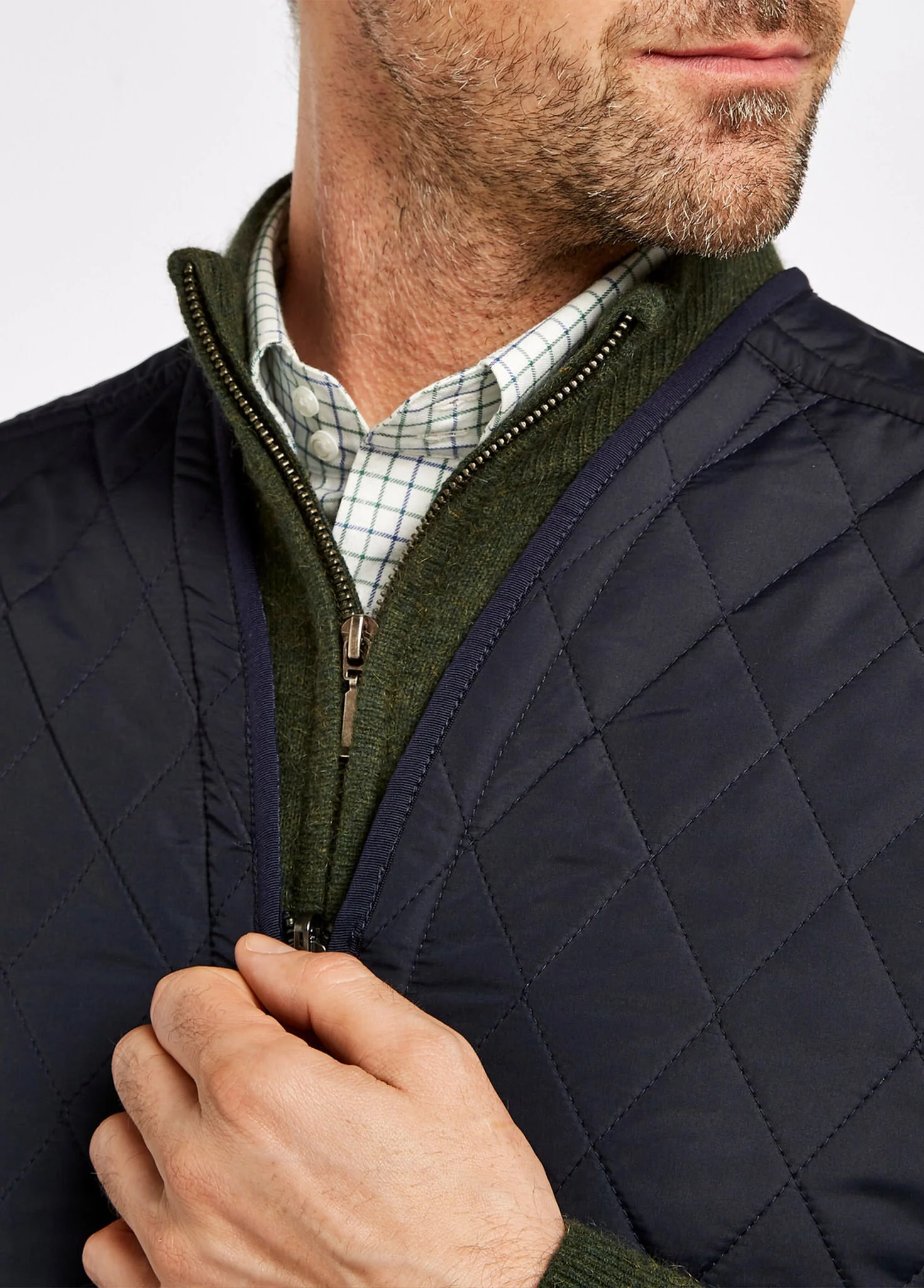 Ballygar Men's Quilted Vest - Navy