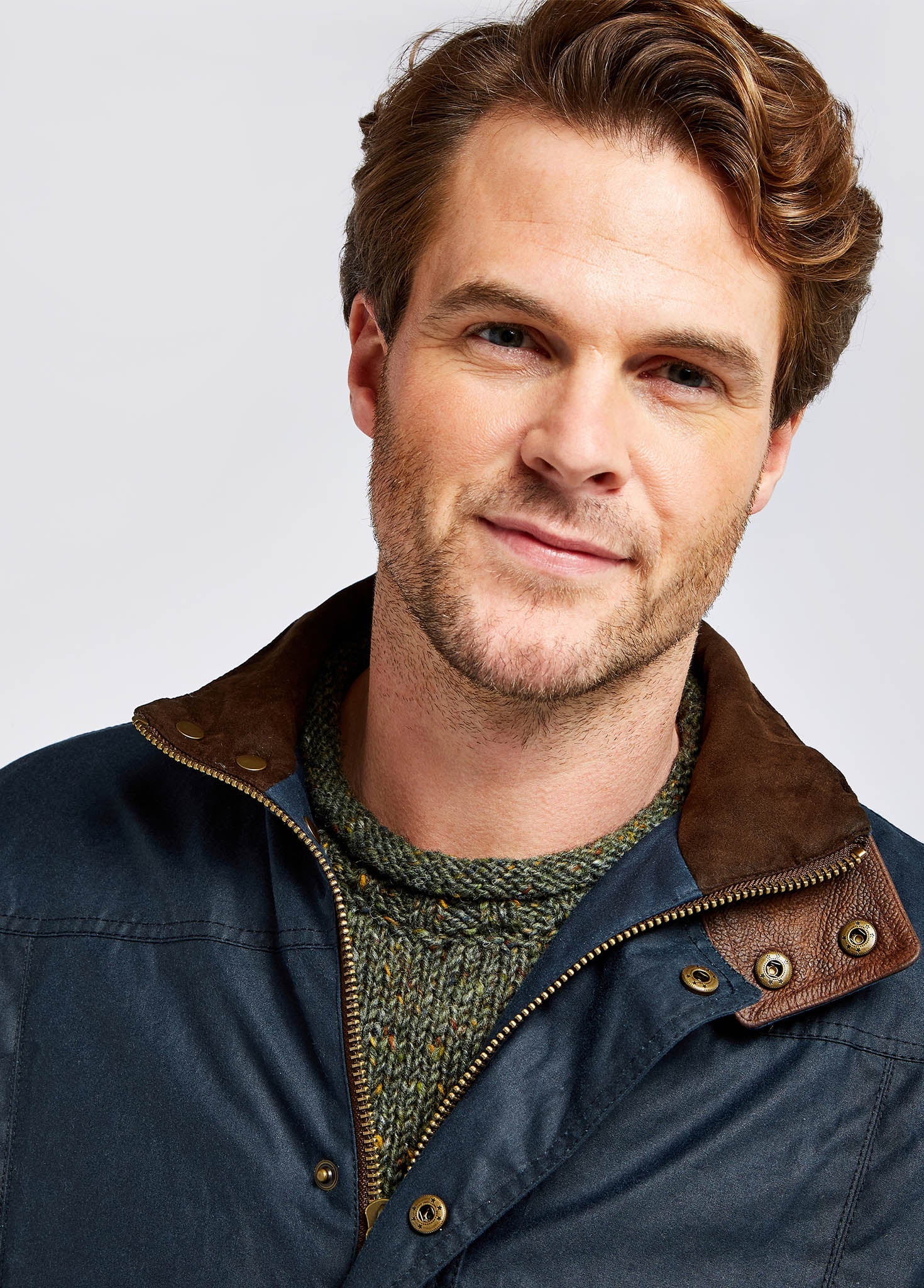 Carrickfergus Men's Waxed Cotton Jacket - Ocean Blue