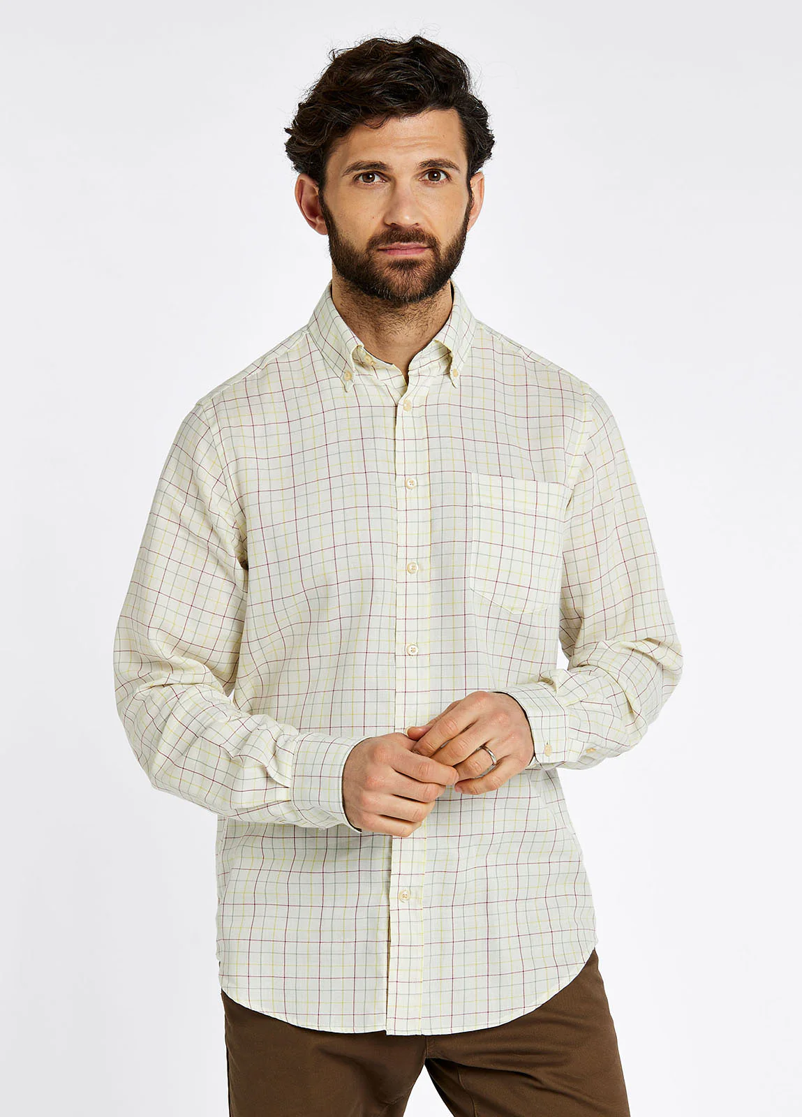 Hollymount Men's Check Shirt - Sage - Sample