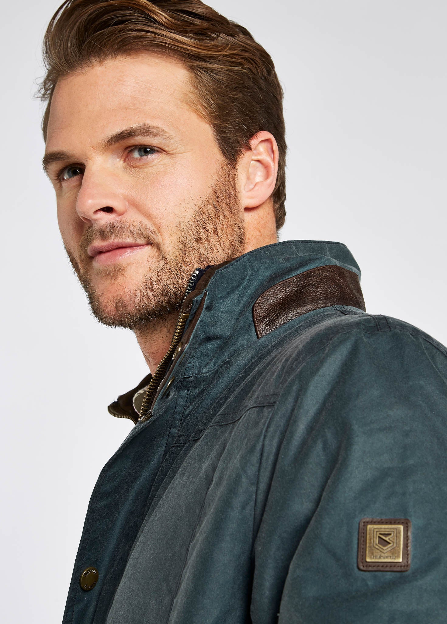 Carrickfergus Men's Waxed Cotton Jacket - Dark Pebble