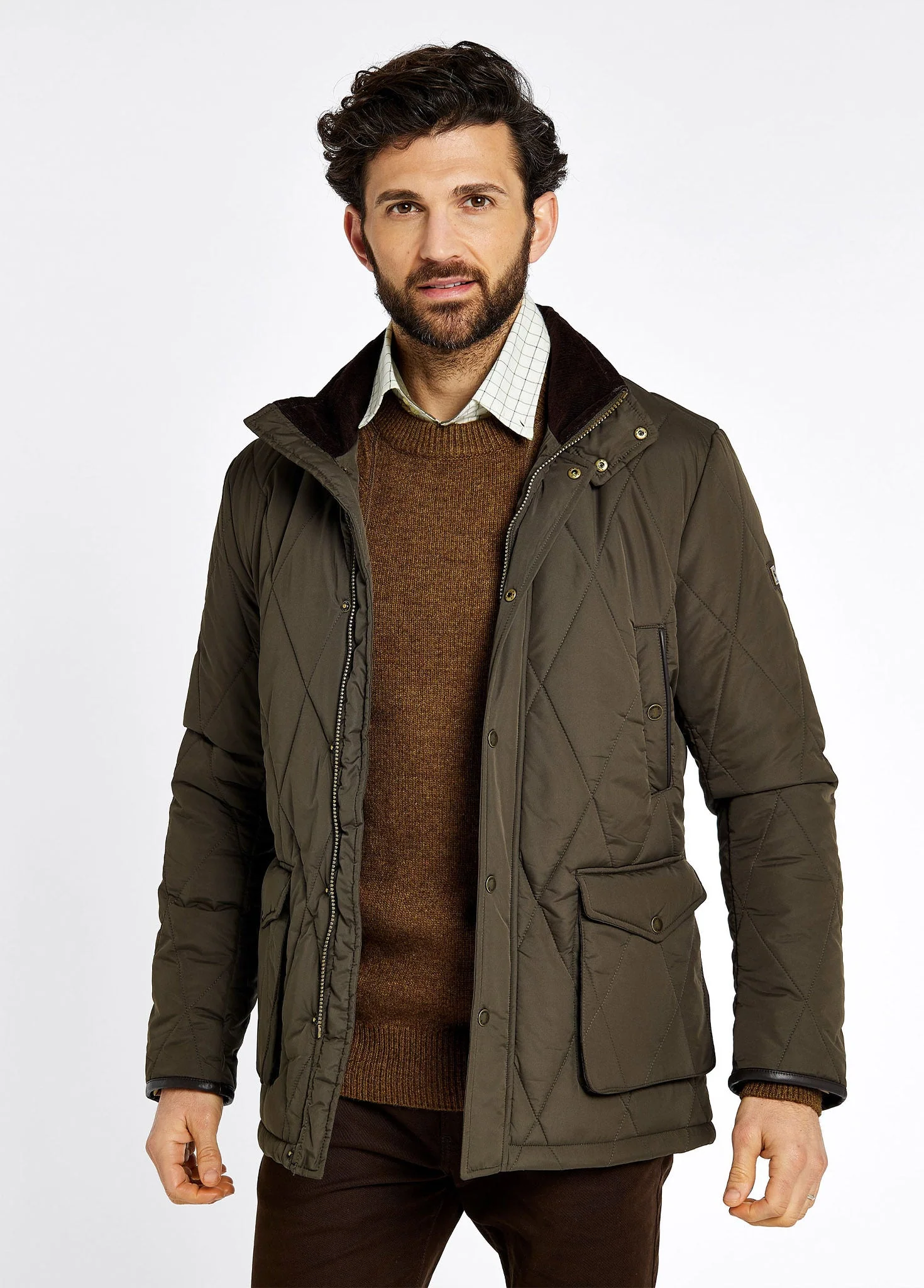 Farmley Men's Quilted Jacket - Olive