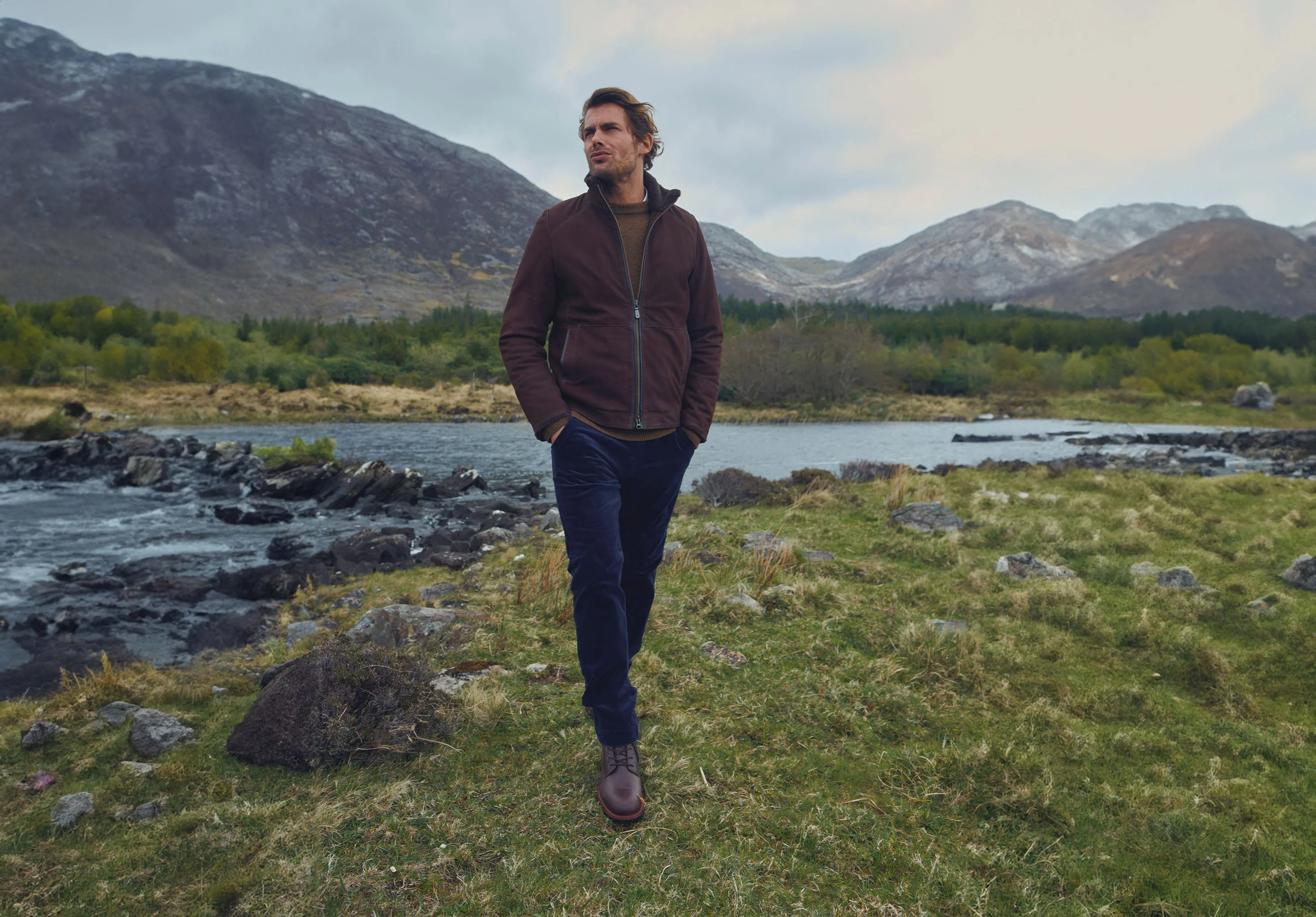 Stride Men's Corduroy Trousers 34in inseam - Navy