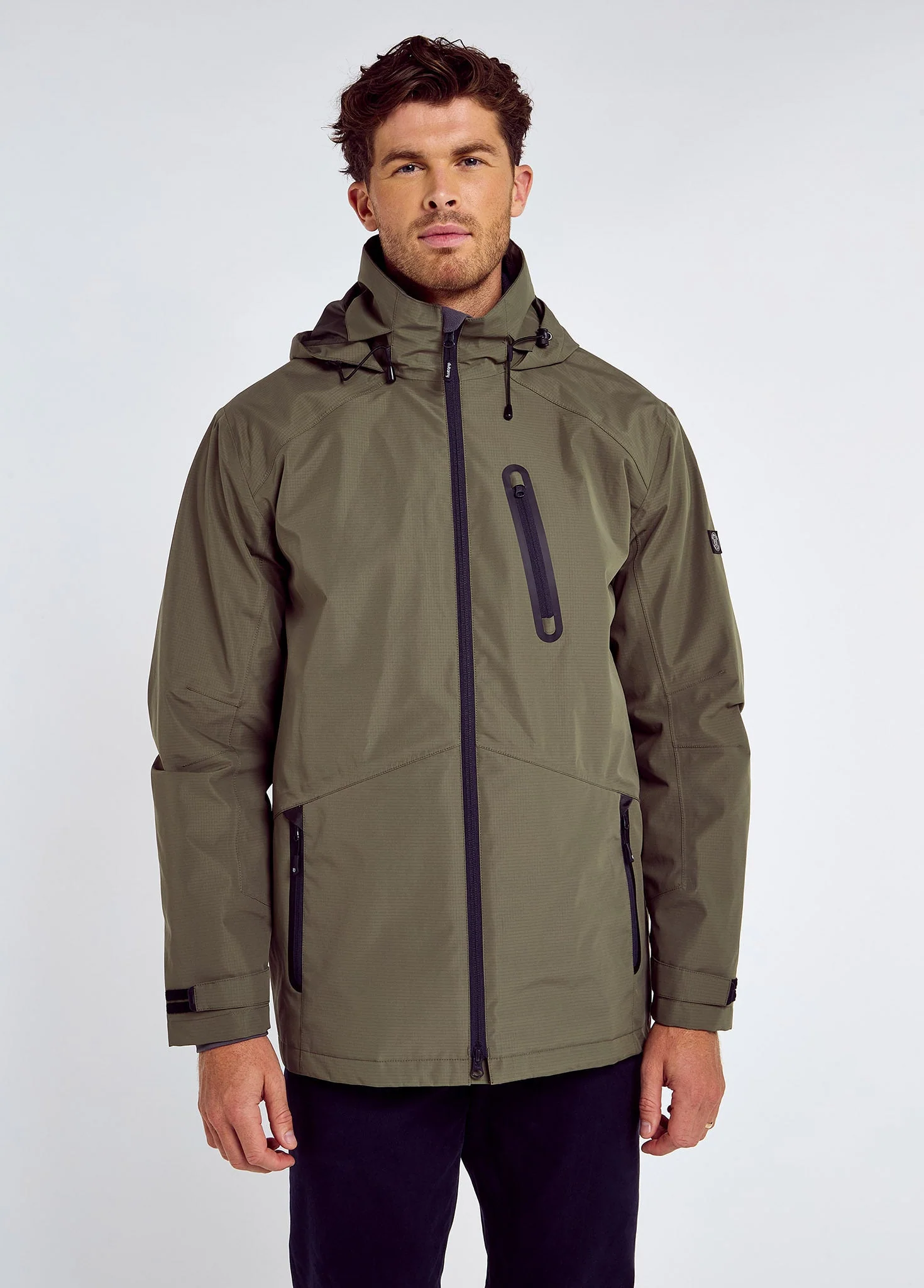Crossbarry Men's waterproof jacket - Kelp