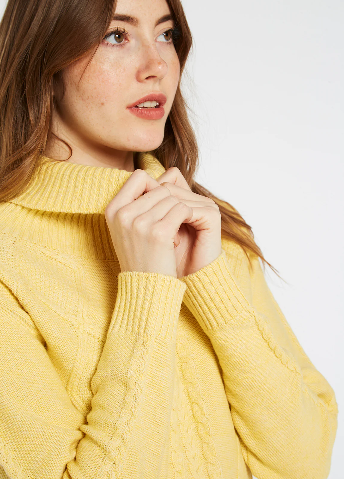Kirkwood Ladies' Chunky Sweater - Maize - Sample