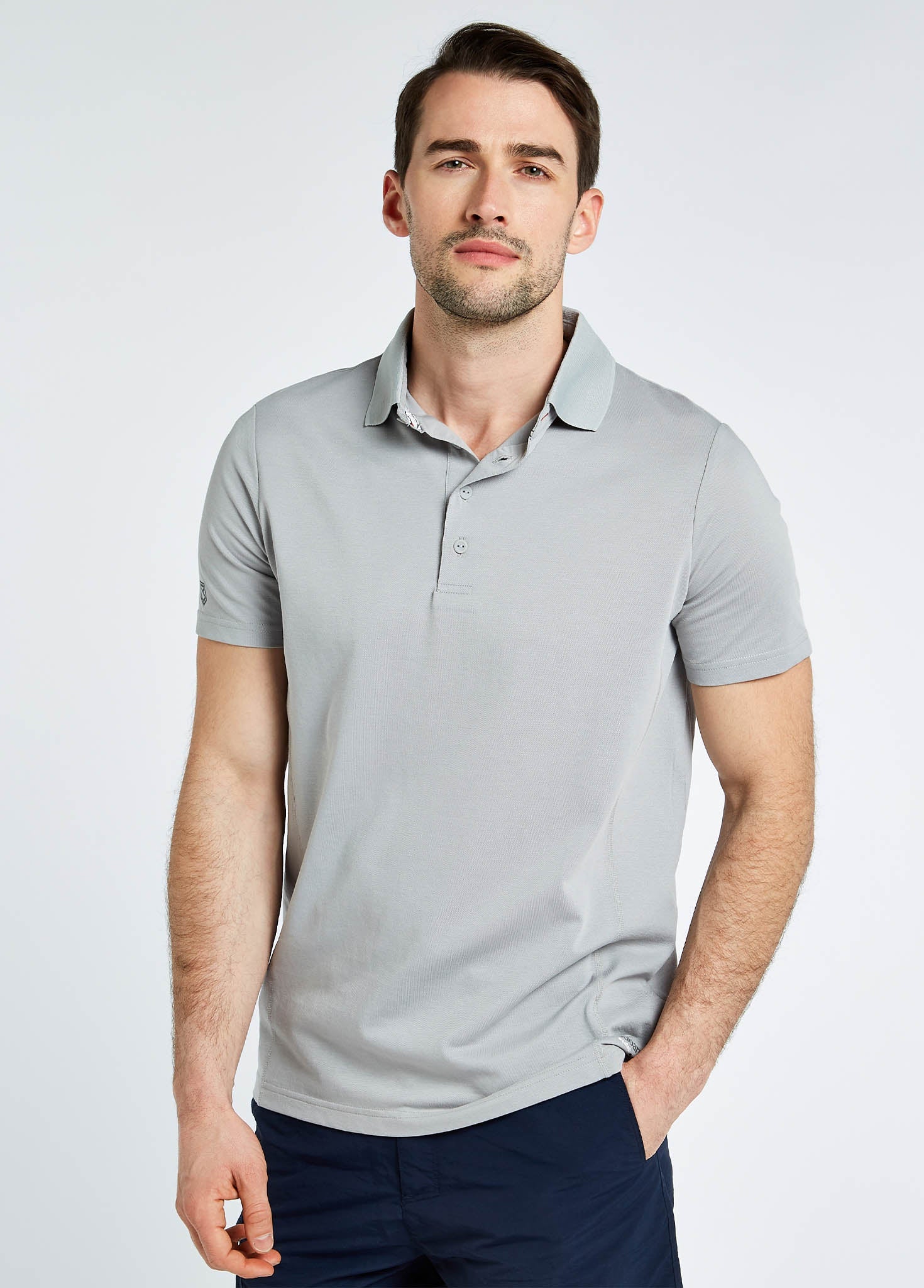 Sorrento Mens Short-sleeved Polo - Platinum