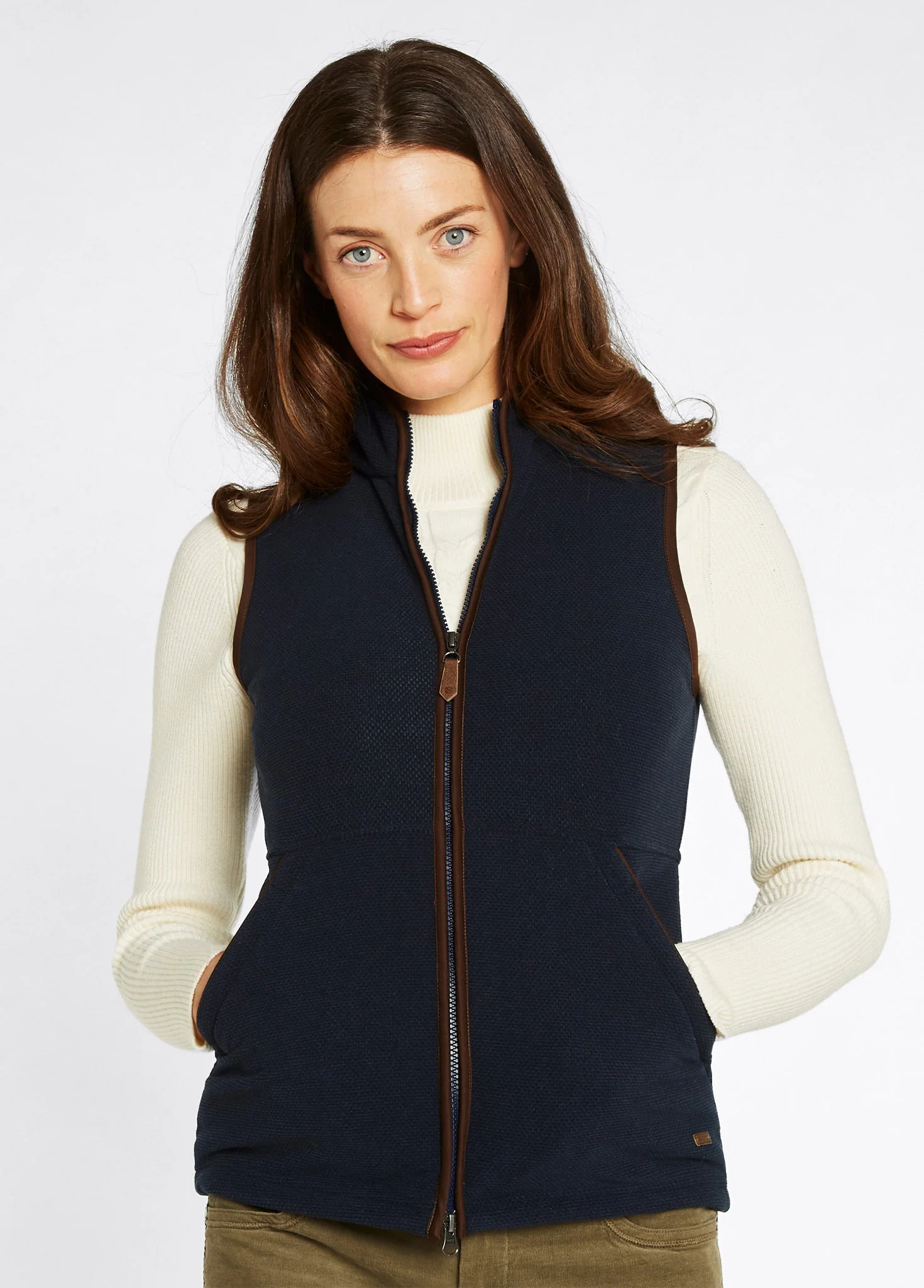 Carbury Ladies' Fleece Vest - Navy