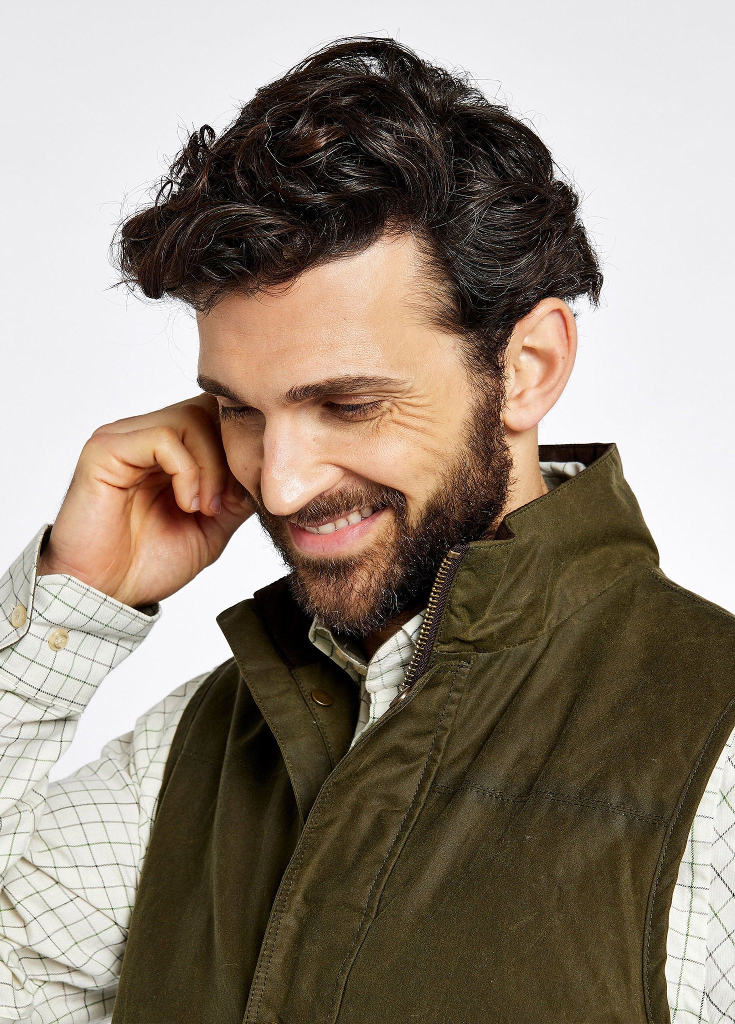 Mayfly Men's Waxed Cotton Vest - Fennel