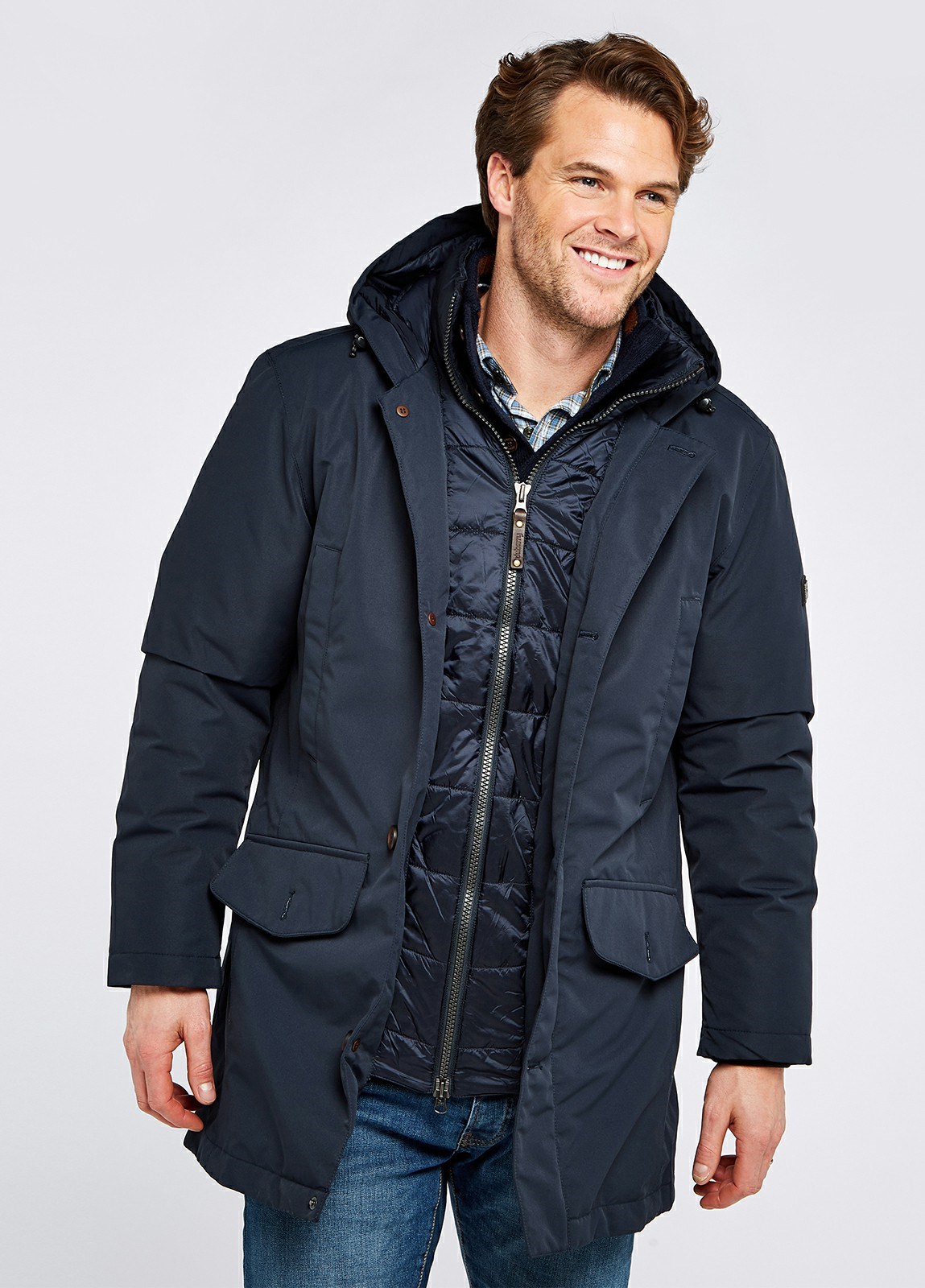 Dubarry Urlingford Down Parka Men's Jackets Navy