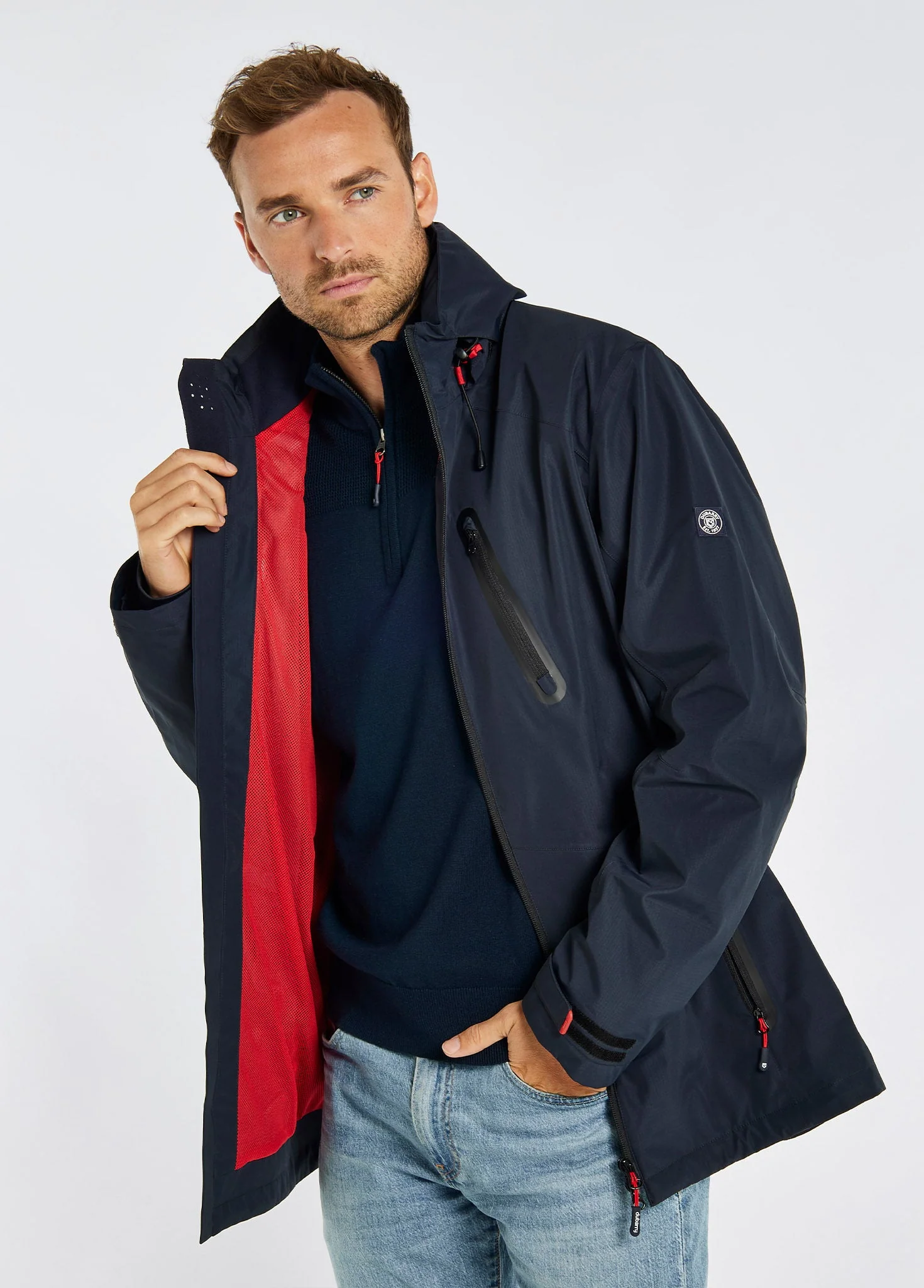 Crossbarry Men's Waterproof Jacket - Navy