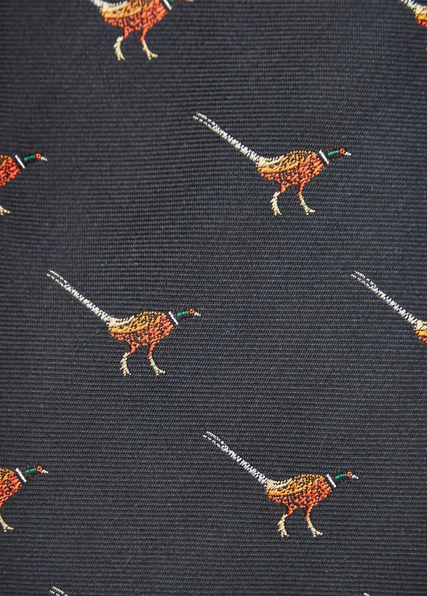 Madden Pheasant Silk Tie - Navy