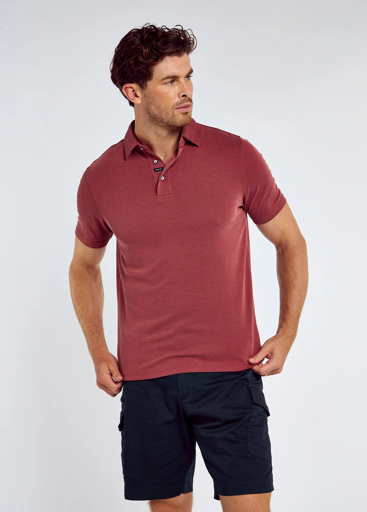Gilligan Men's Tencel™ Modal polo - Wine