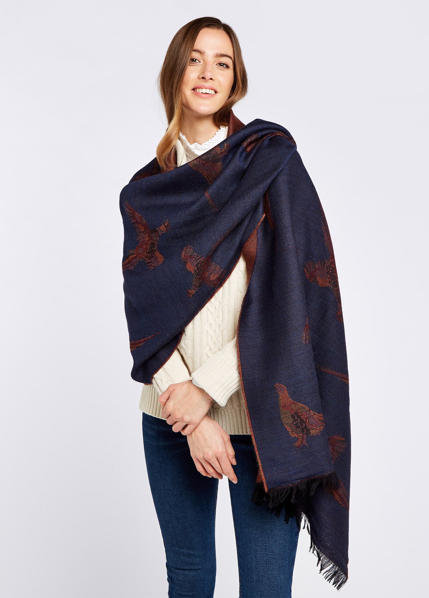 Birchdale Wool Stole - Midnight