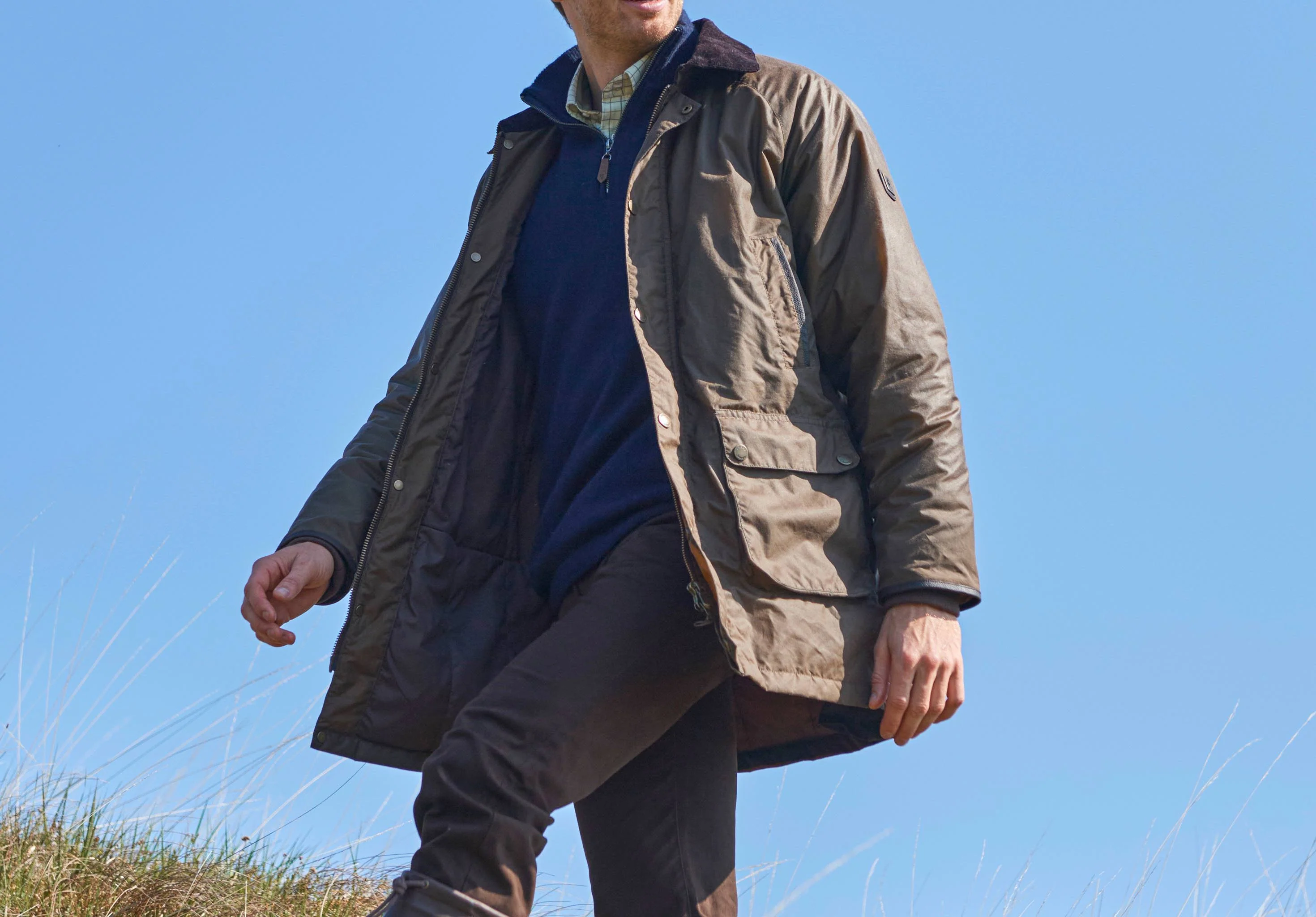 Brunswick Mens Waxed Cotton Jacket - Ginger