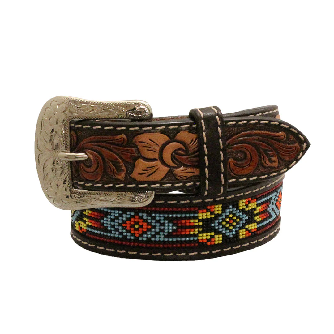 Twisted X Kids' Sunburst Beads Leather Belt