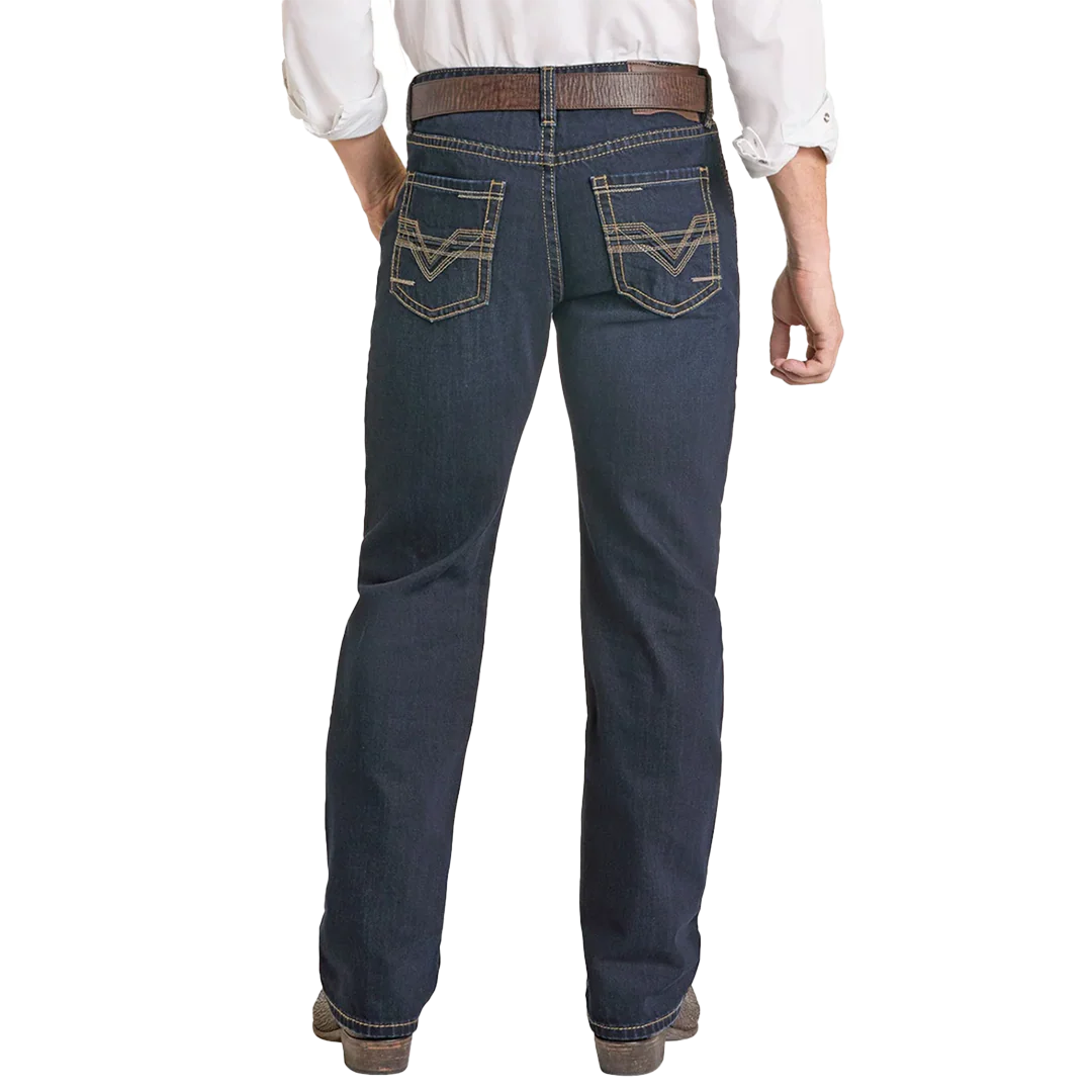 Rock & Roll Denim Men's Relaxed Fit Classic V Stackable Bootcut Jeans
