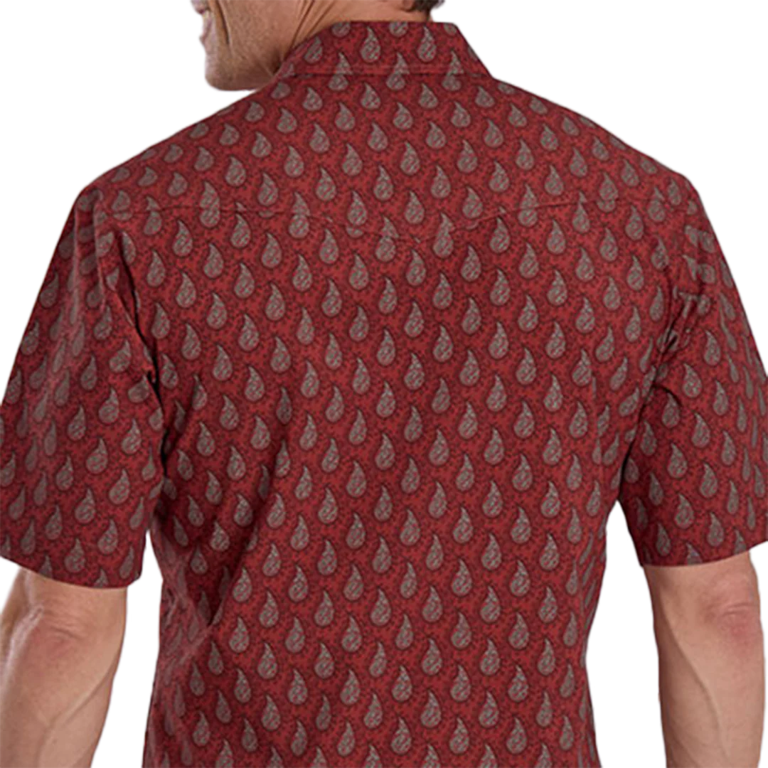 Roper Men's Paisley Print Short Sleeve Snap Shirt