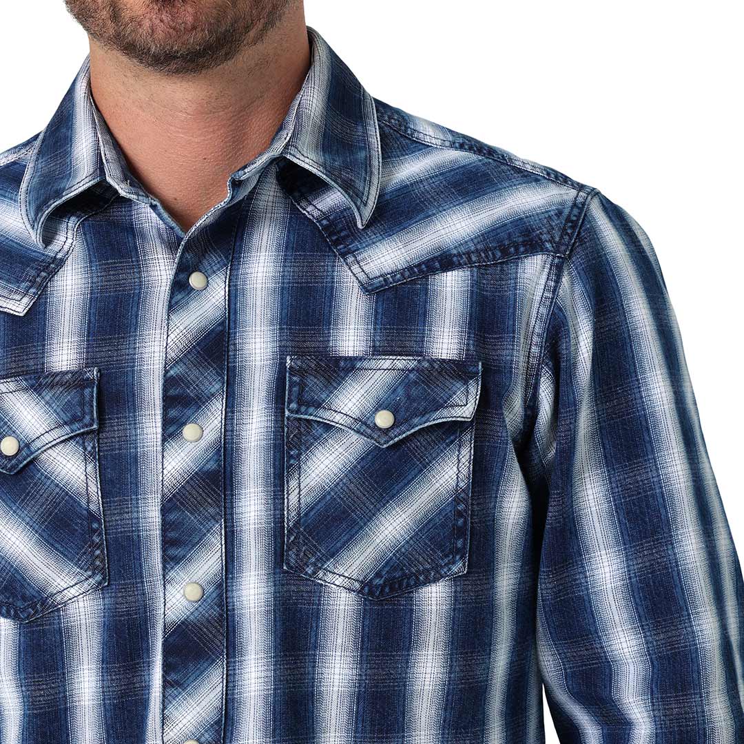 Wrangler Men's Retro Premium Plaid Snap Shirt