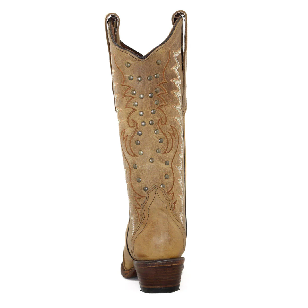 Circle G Women's Tan Studded Cowgirl Boots