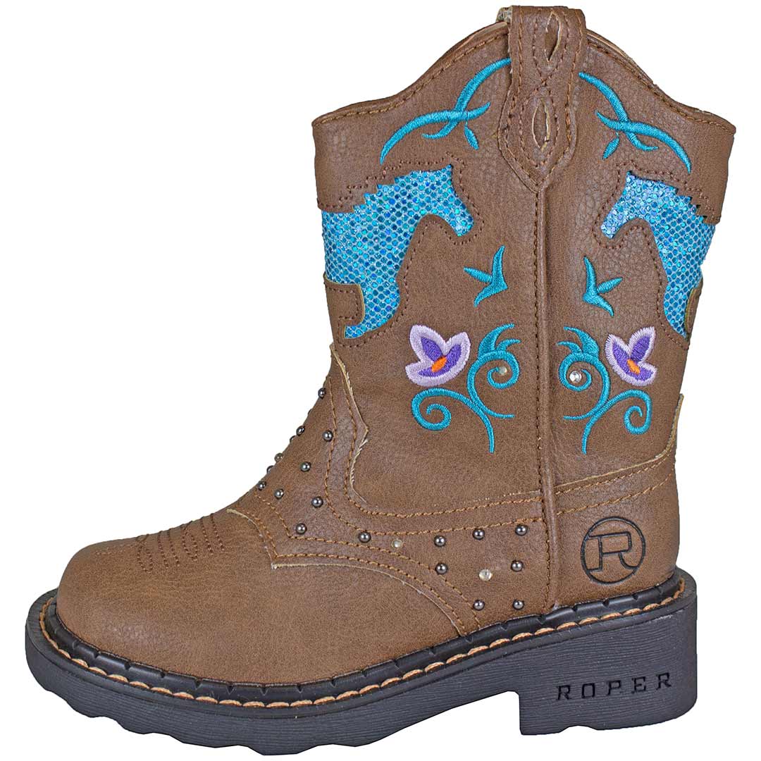 Roper Girls' Horse Cut-out Cowgirl Boots