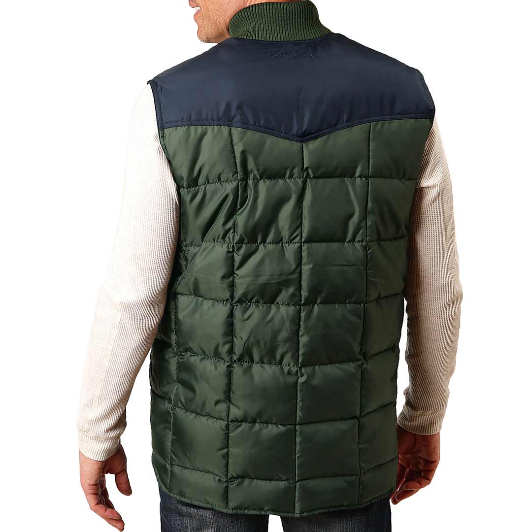Roper Men's Contrast Yoke Quilted Vest