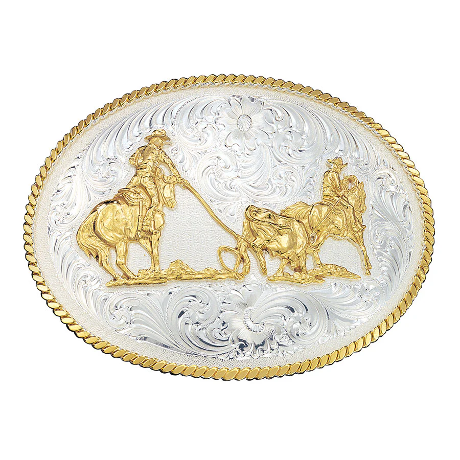 Montana Silversmiths Team Roper Buckle
