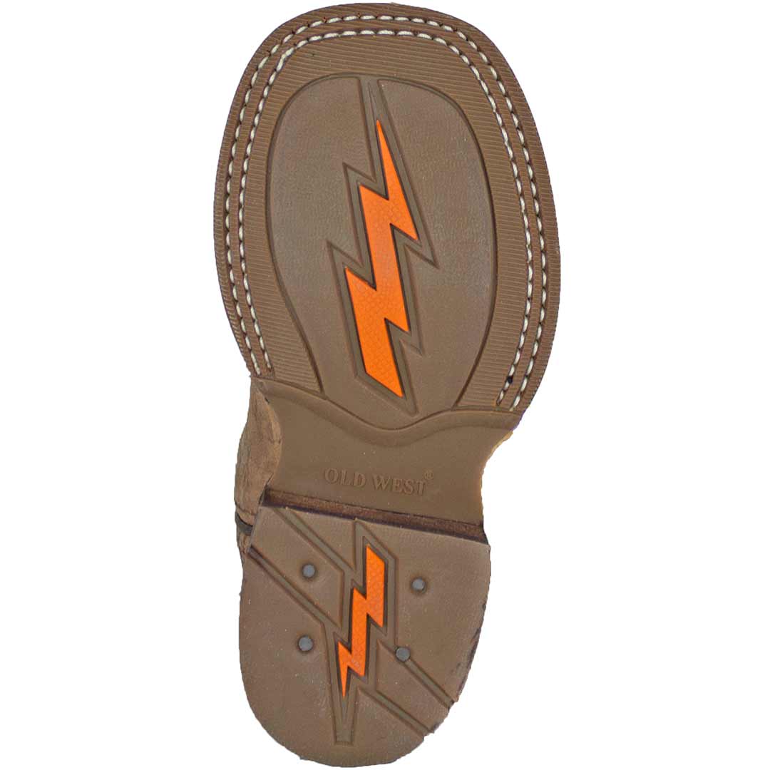 Old West Kids' Distressed Vamp Cowboy Boots