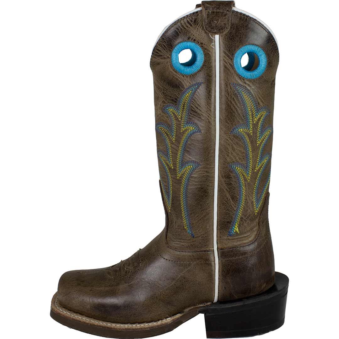 Old West Youth Square Toe Cowboy Boots