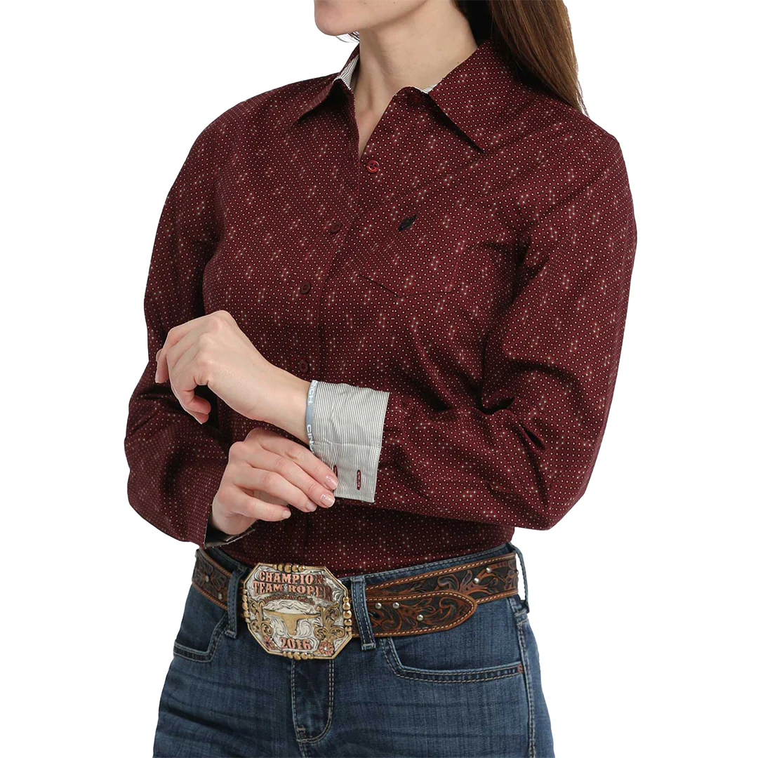 Cinch Women's Geometric Print Button-Down Western Shirt