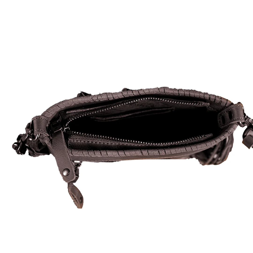 Montana West Genuine Leather Fringe Crossbody Bag