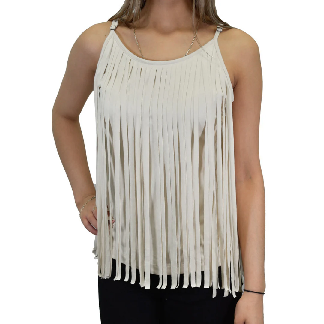 Cowgirl Hardware Women's Faux Suede Fringe Tank