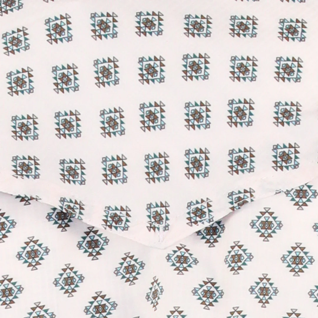 Rock & Roll Denim Men's Aztec Print Long Sleeve Snap Shirt