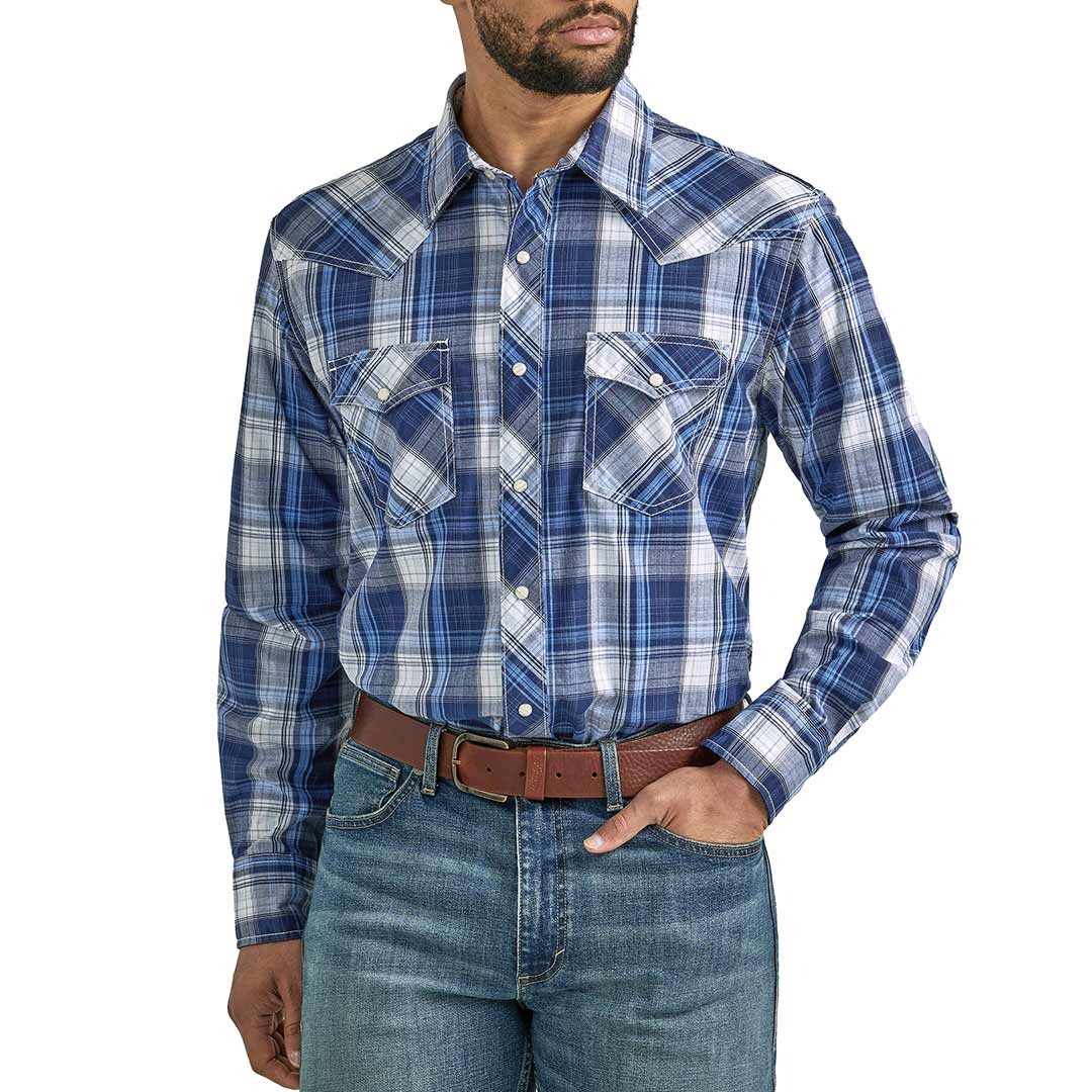Wrangler Men's 20X Competition Advanced Comfort Plaid Snap Shirt
