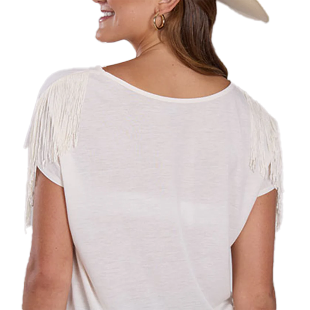 Roper Women's Screen Printed Fringe T-Shirt