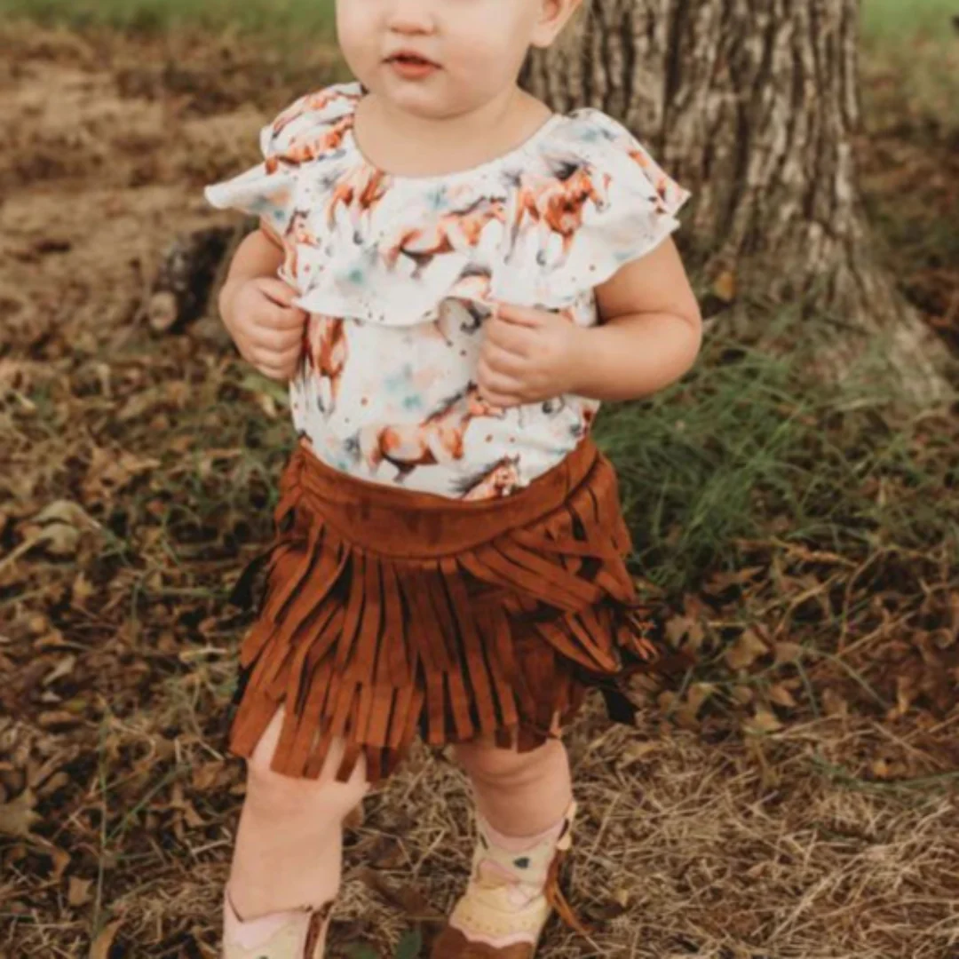 Shea Baby Baby Girls' Running Horse Sleeveless Onesie