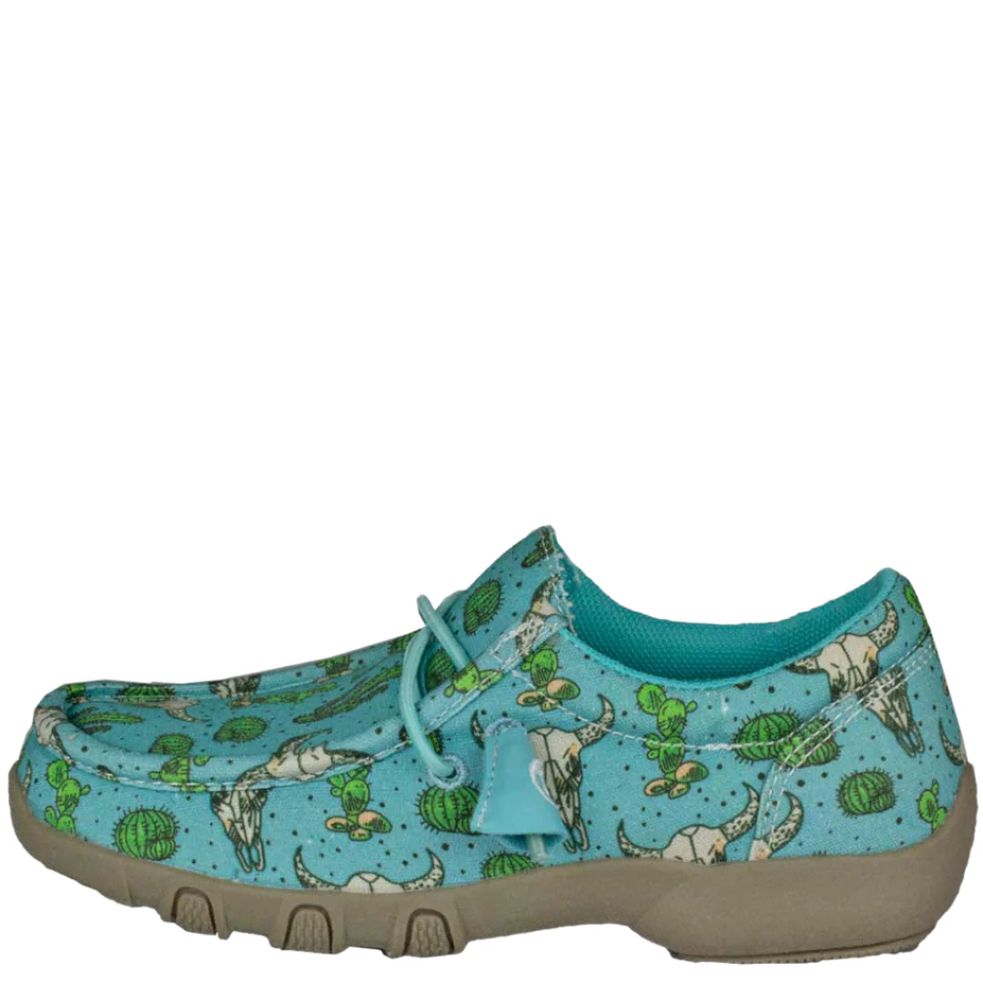 Roper Girls' Cactus Print Slip-On Shoes