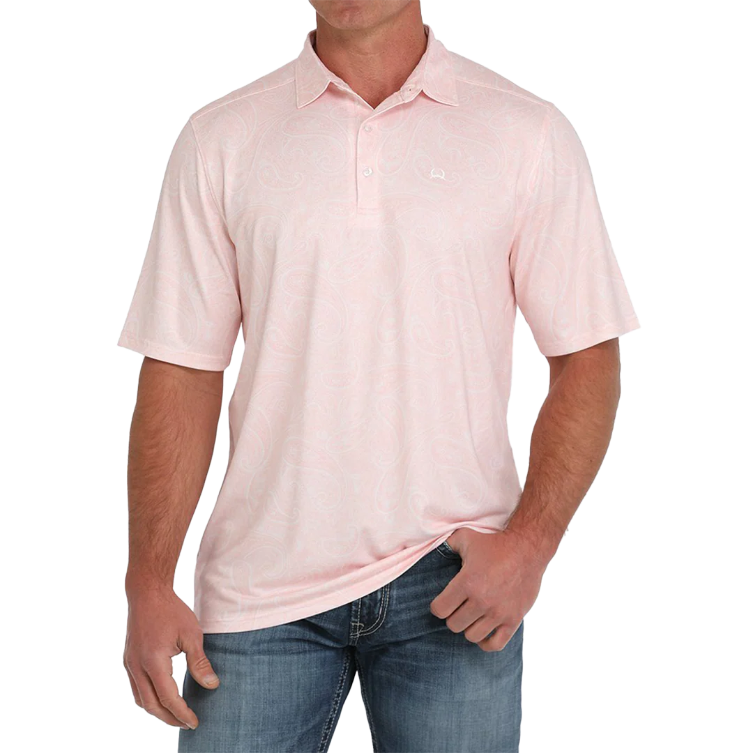 Cinch Men's Paisley Print Polo
