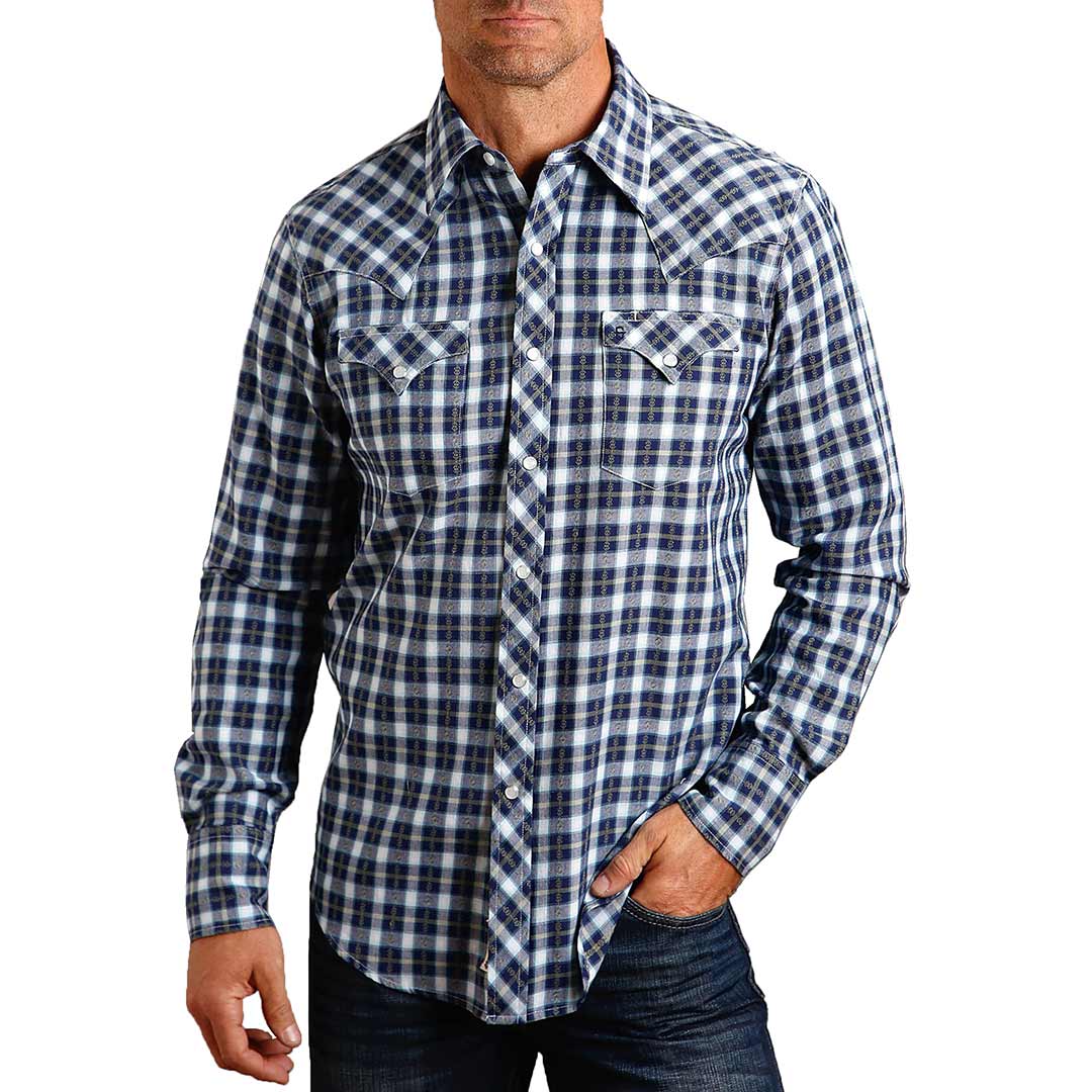 Stetson Men's Rugged Plaid Print Snap Shirt