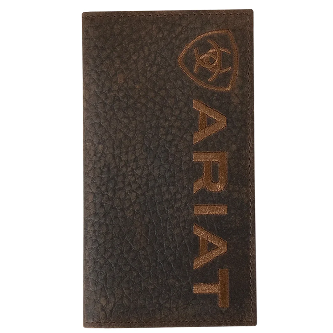 Ariat Men's Bull Hide Embroidered Rodeo Wallet