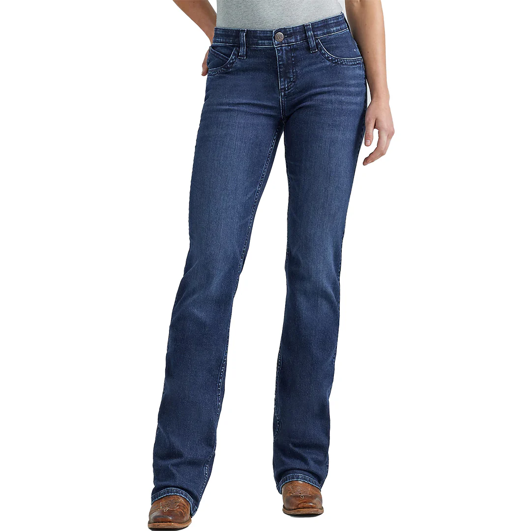 Wrangler Women's Ultimate Riding Q-Baby Maggie Mid-Rise Bootcut Jeans