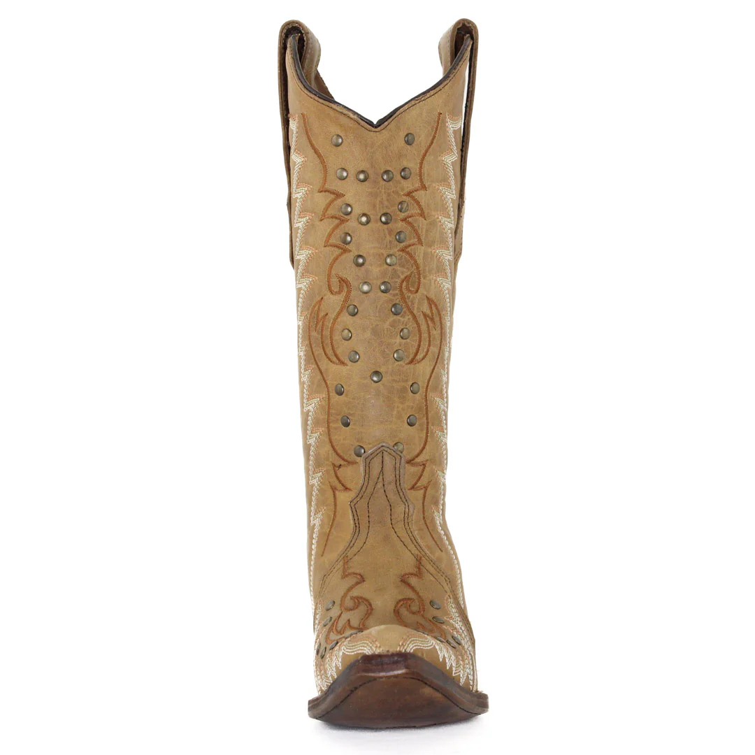 Circle G Women's Tan Studded Cowgirl Boots