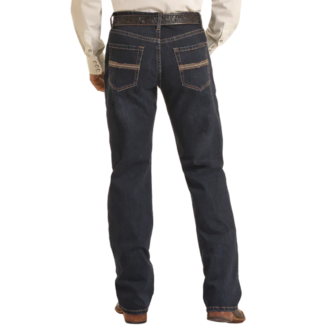 Rock & Roll Denim Men's 46 Relaxed Fit Rope Stitch Stackable Bootcut Jeans