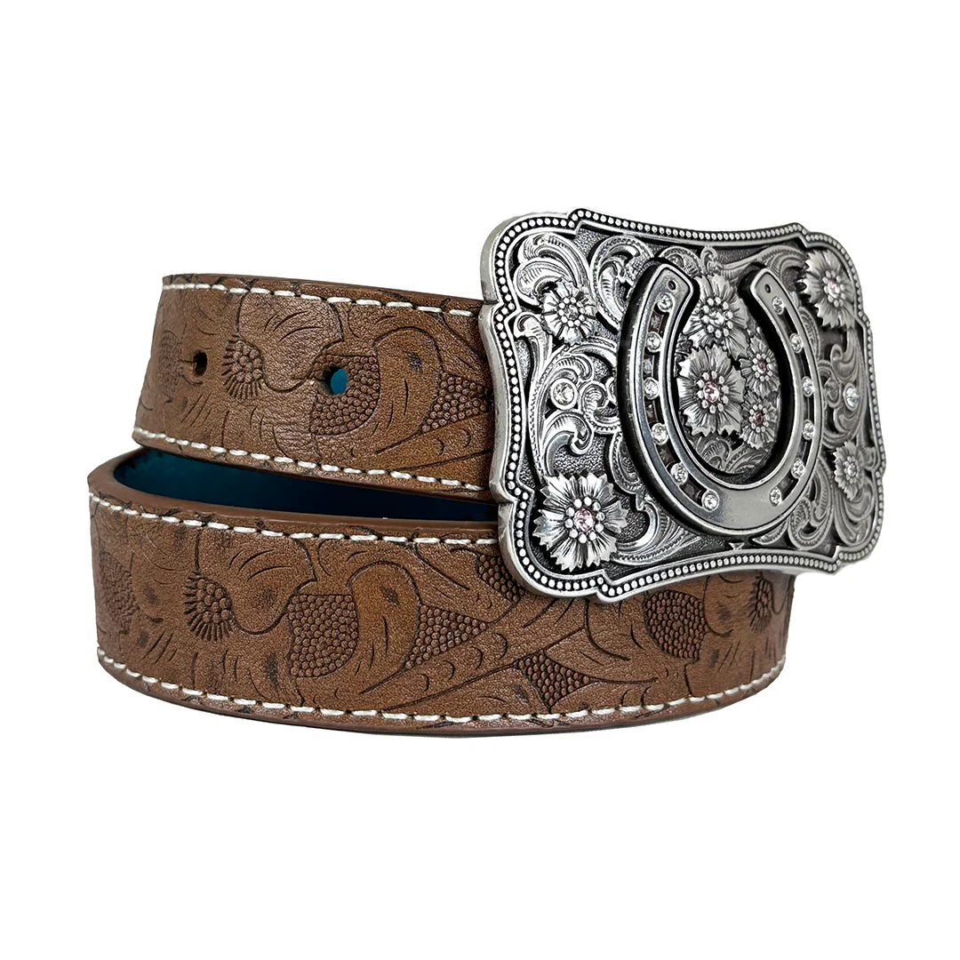 Catchfly Girls' Horse Shoes Buckle Belt