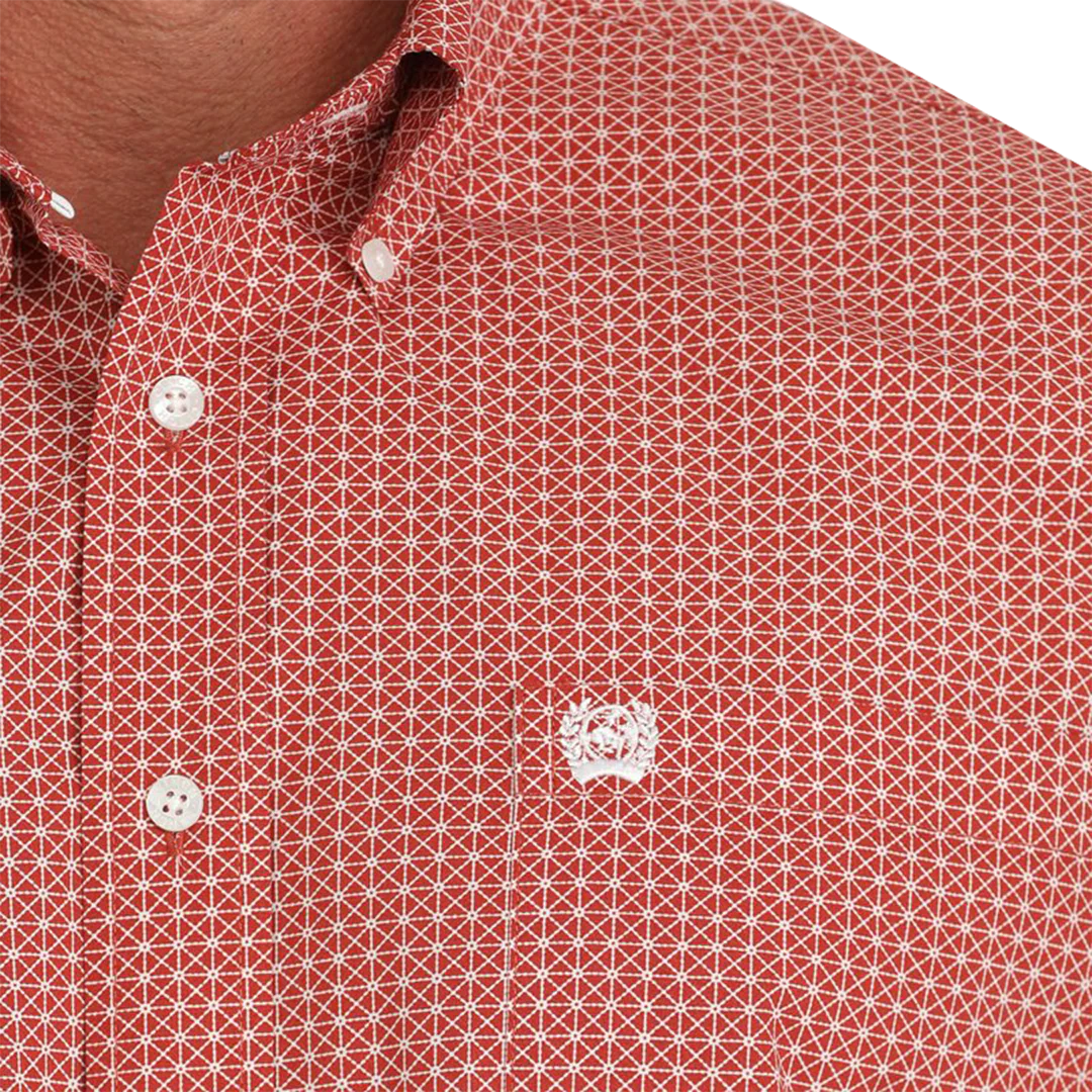 Cinch Men's Medallion Print Long Sleeve Button Shirt