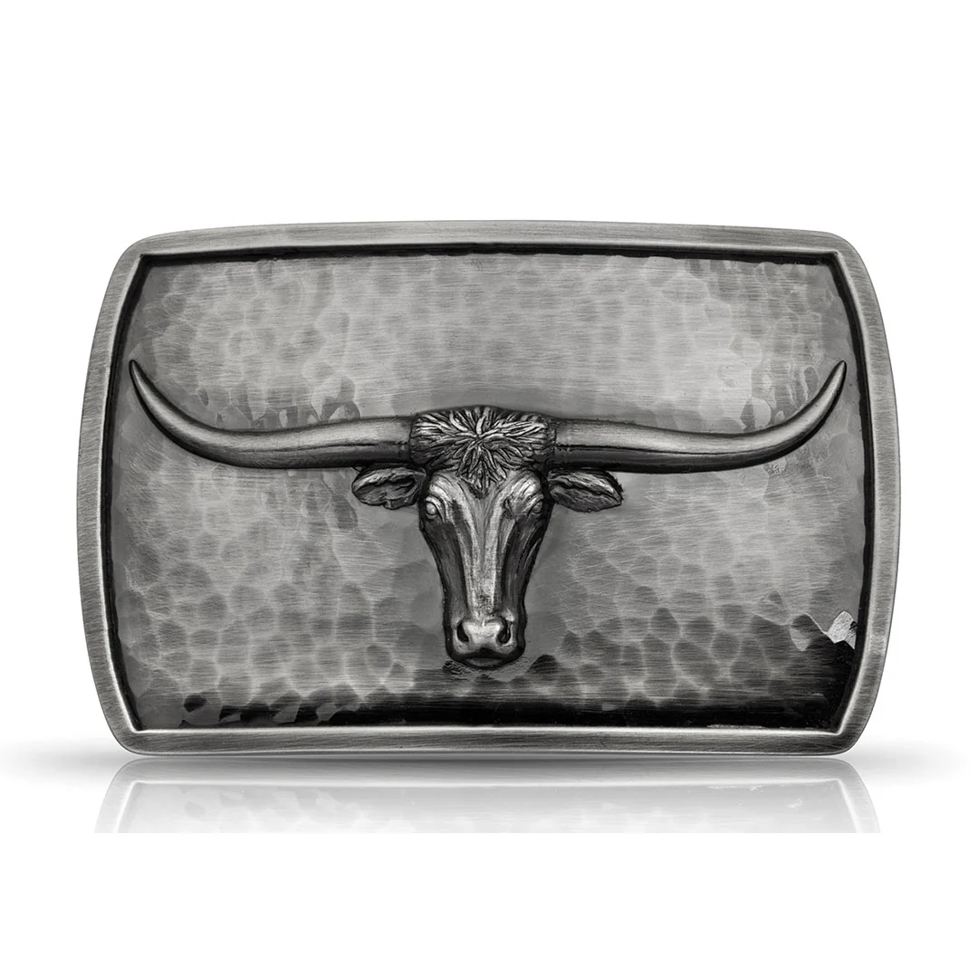 Montana Silversmiths Men's River Rock Cascade Longhorn Buckle