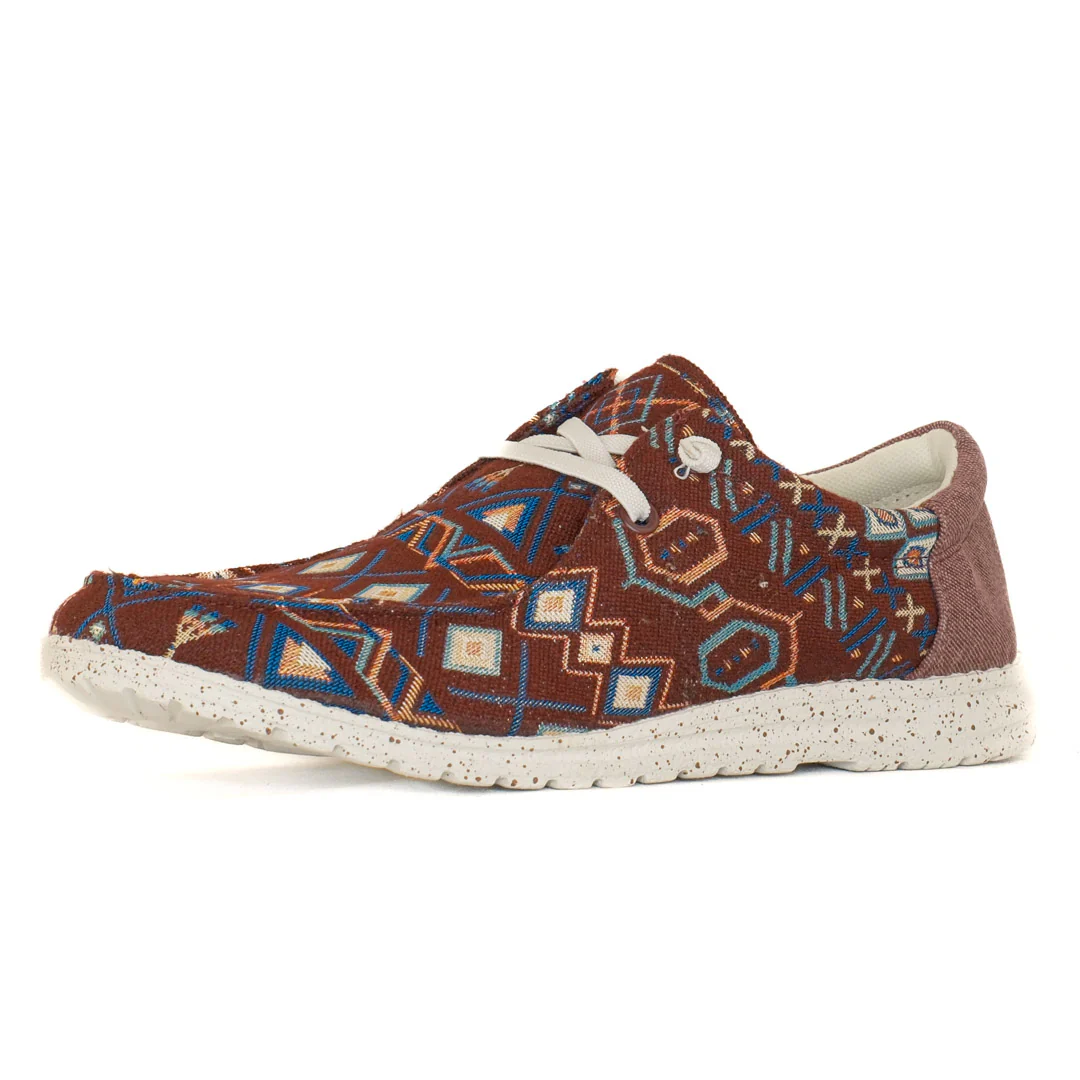 Roper Women's Aztec Print Canvas Slip-On Shoes